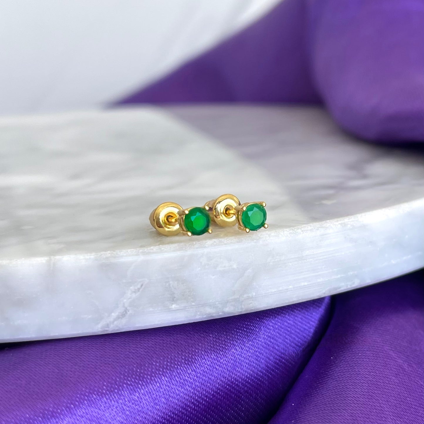 Broqueles Brillo Esmeralda