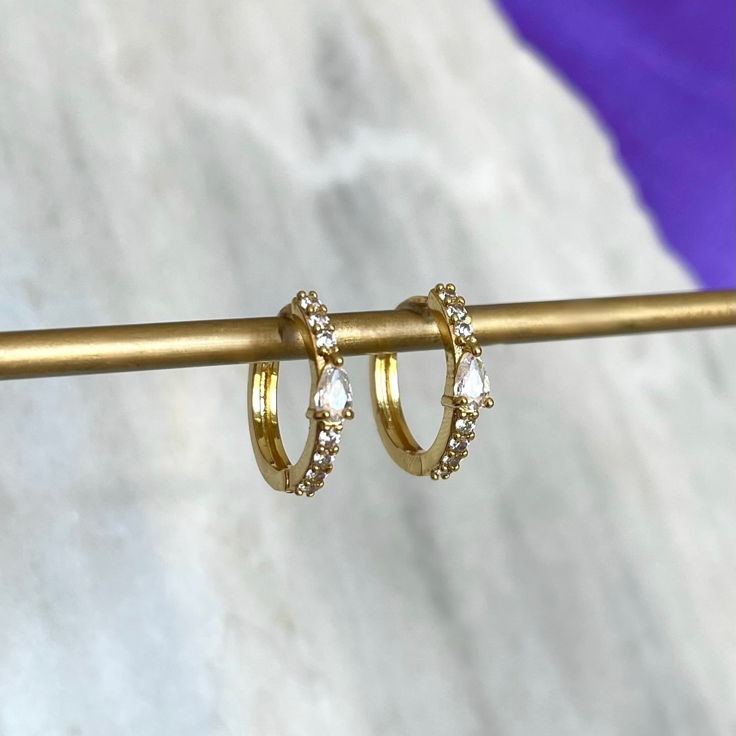 Hoop Brillos con Gota