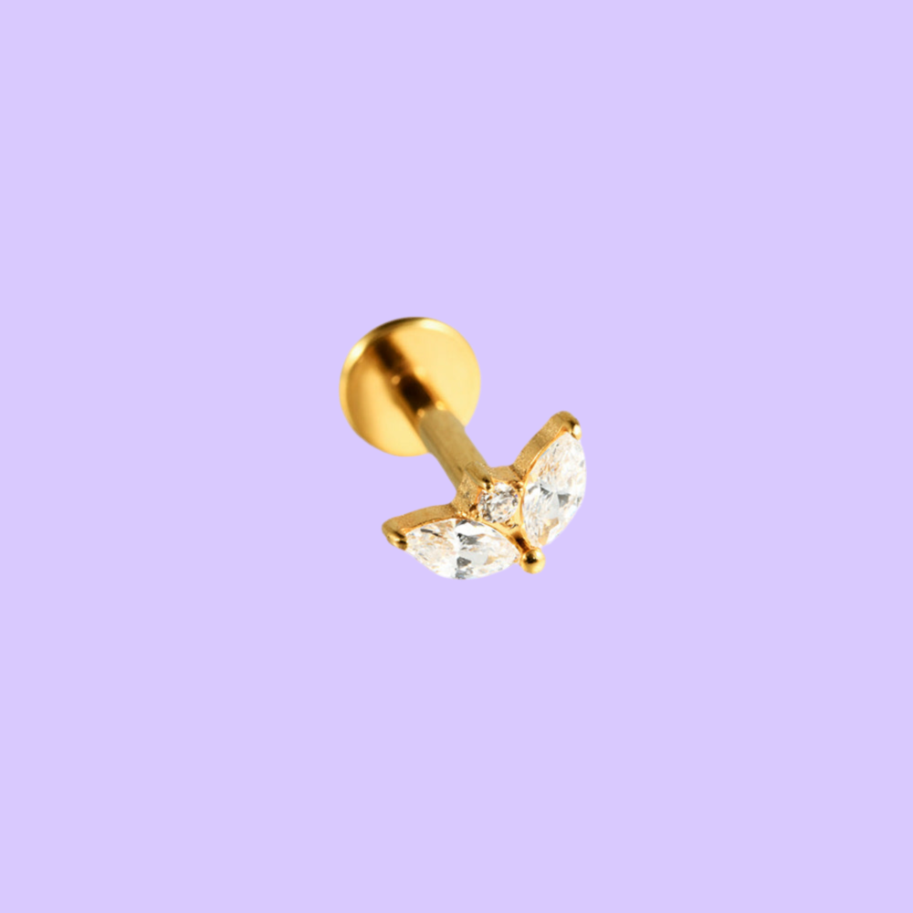 2 Pétalos Mini Dorado Titanio Diseño