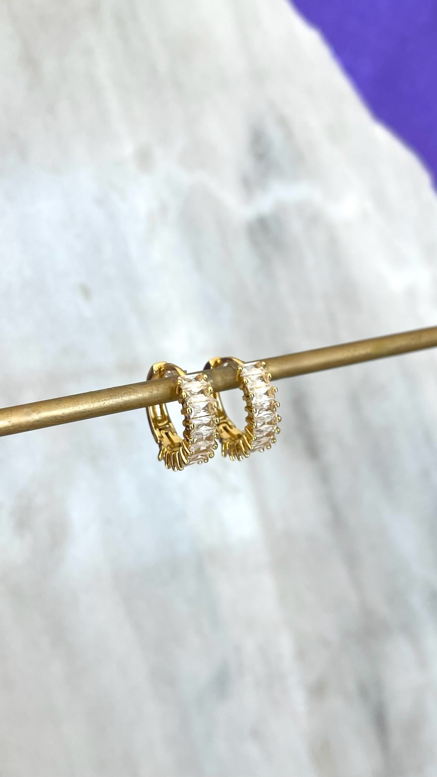 Hoop Brillos Rectangulares Grande