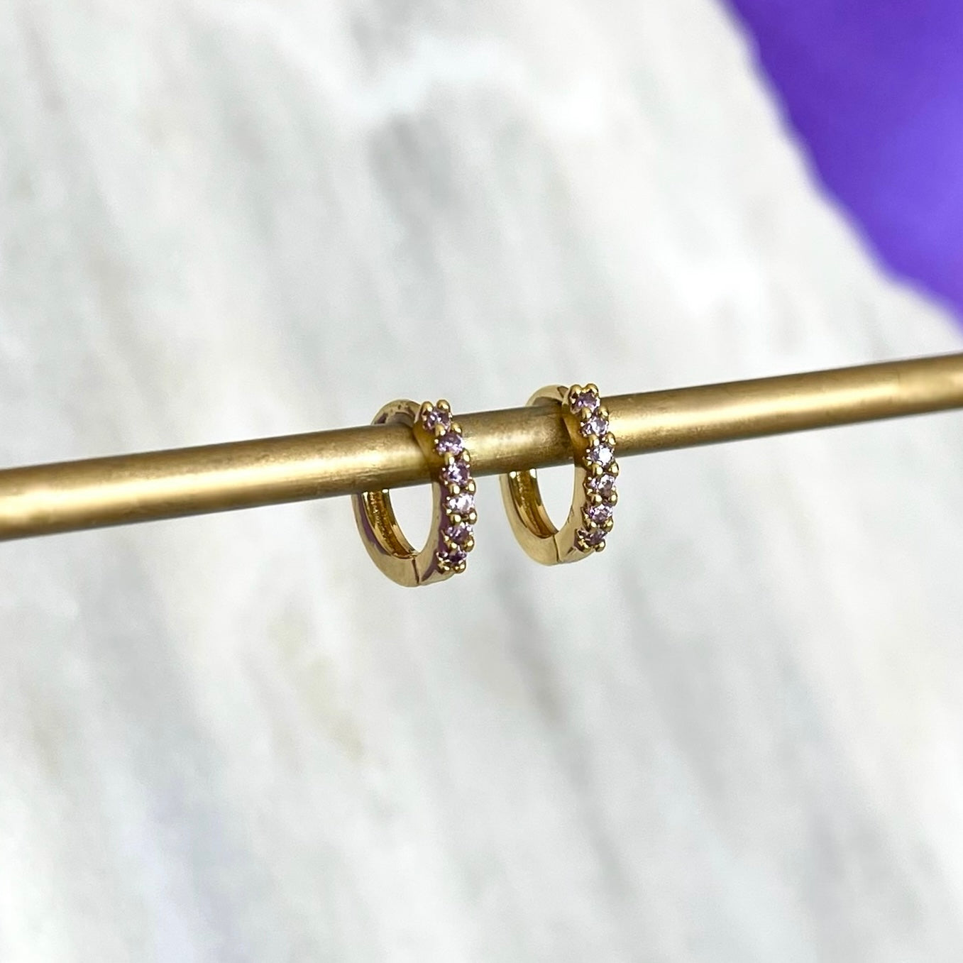 Hoop Brillos Lila