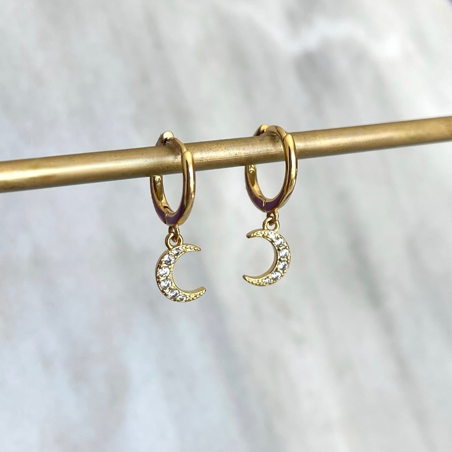 Hoop Luna con Brillos