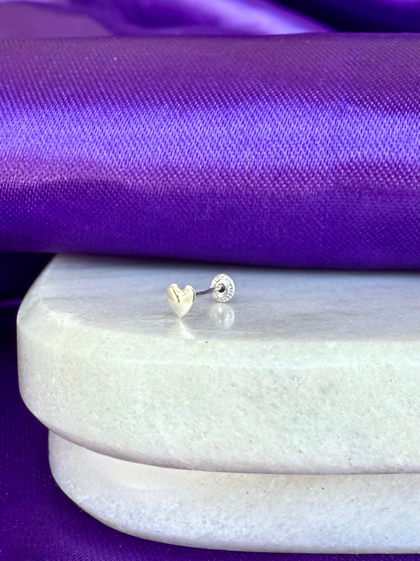Corazón Fancy Silver Mini Oro 10k