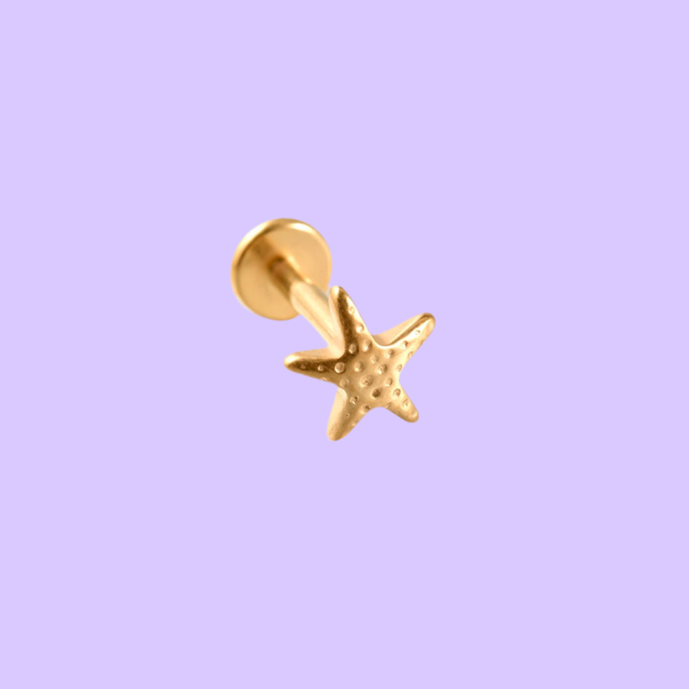 Estrella de Mar Dorada Titanio Diseño