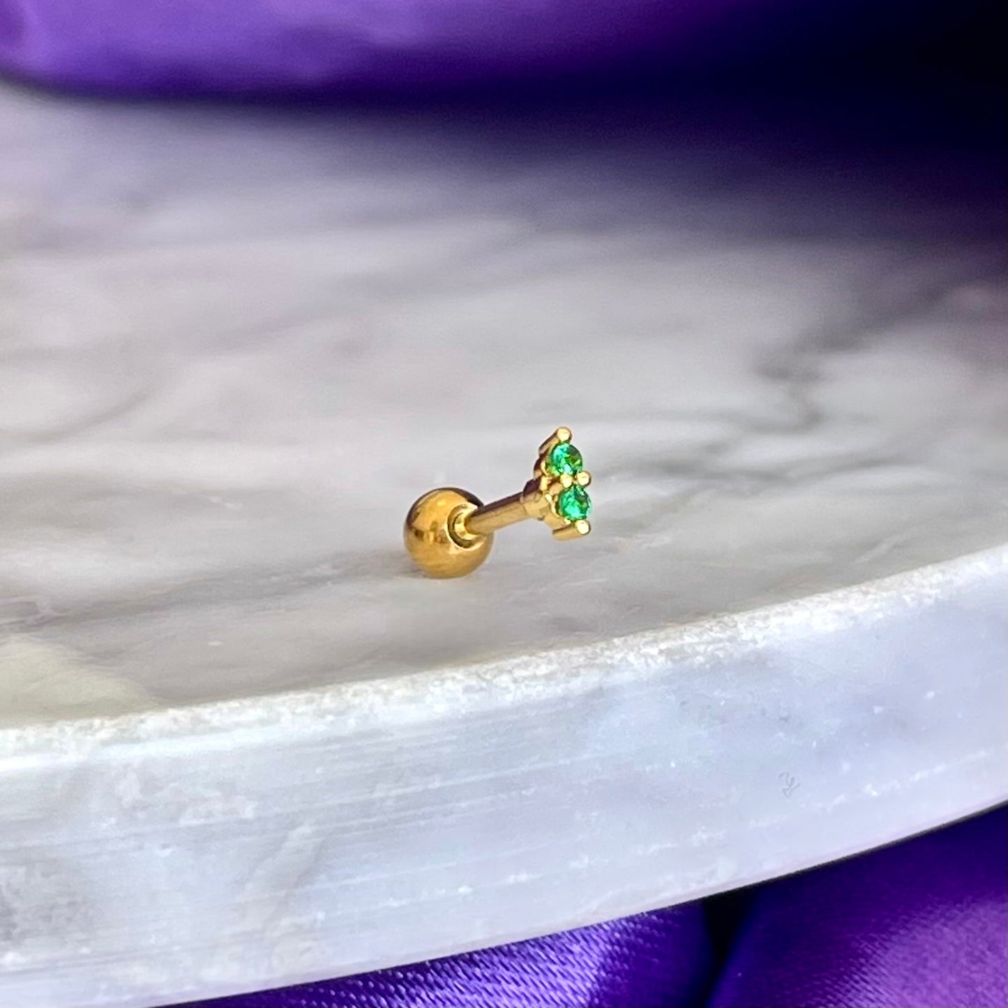 Doble Brillo Esmeralda Acero Inoxidable