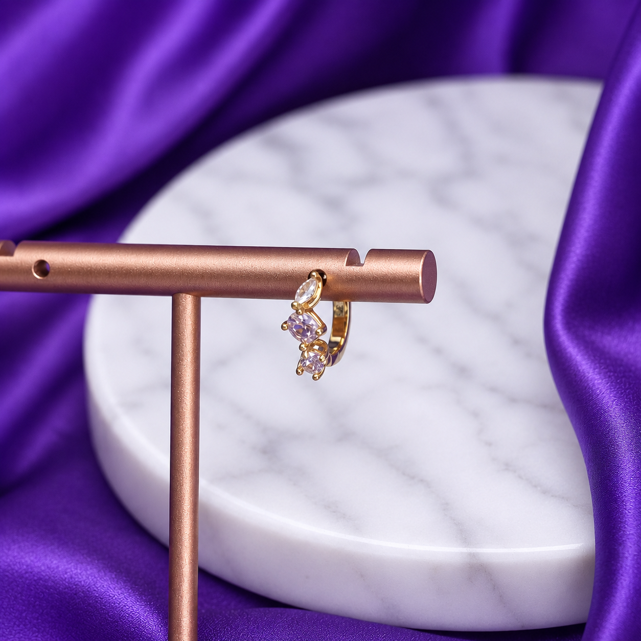 Hoop Liora Chapa de Oro 22k