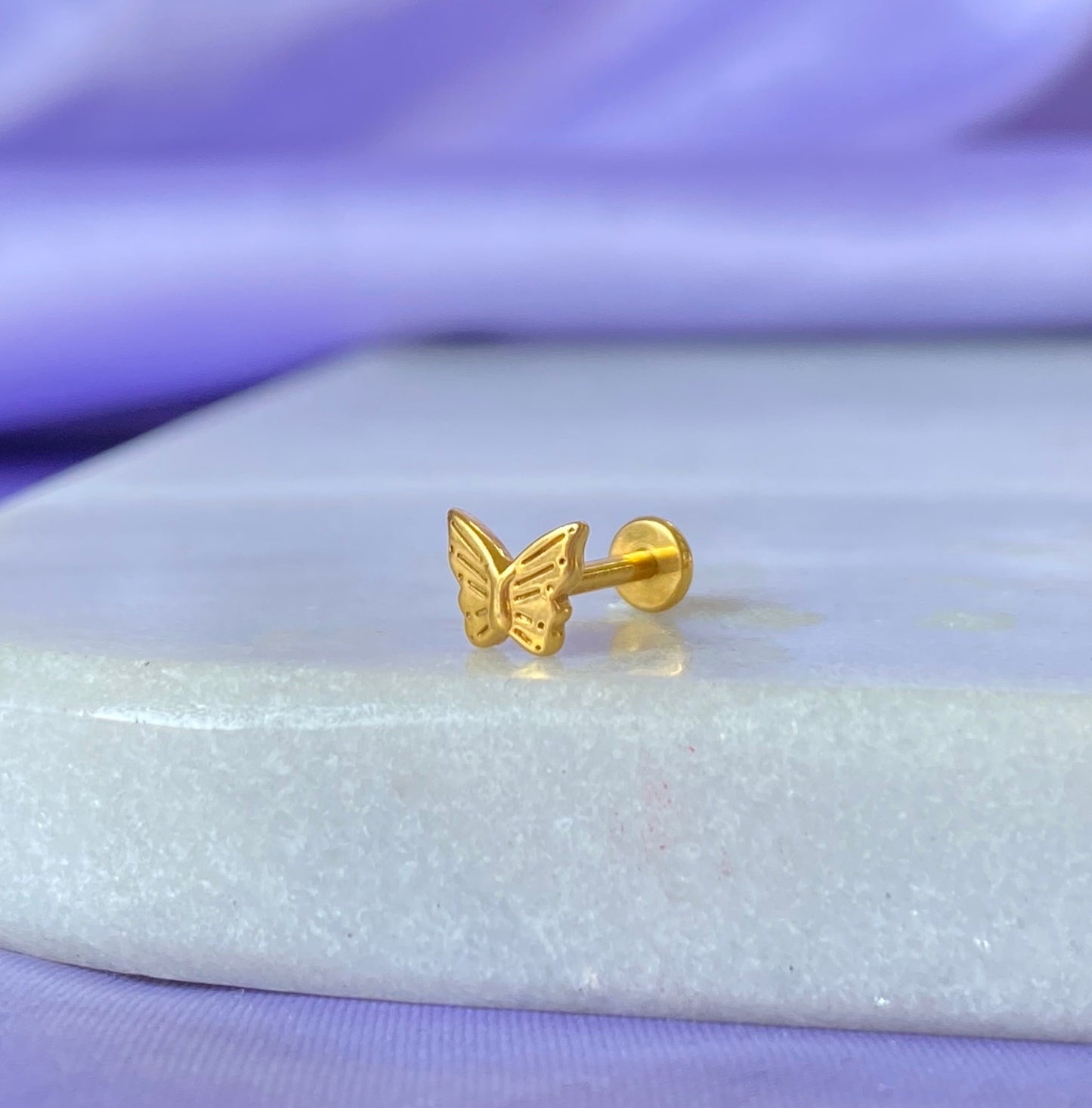 Mariposa Sólida Titanio Diseño