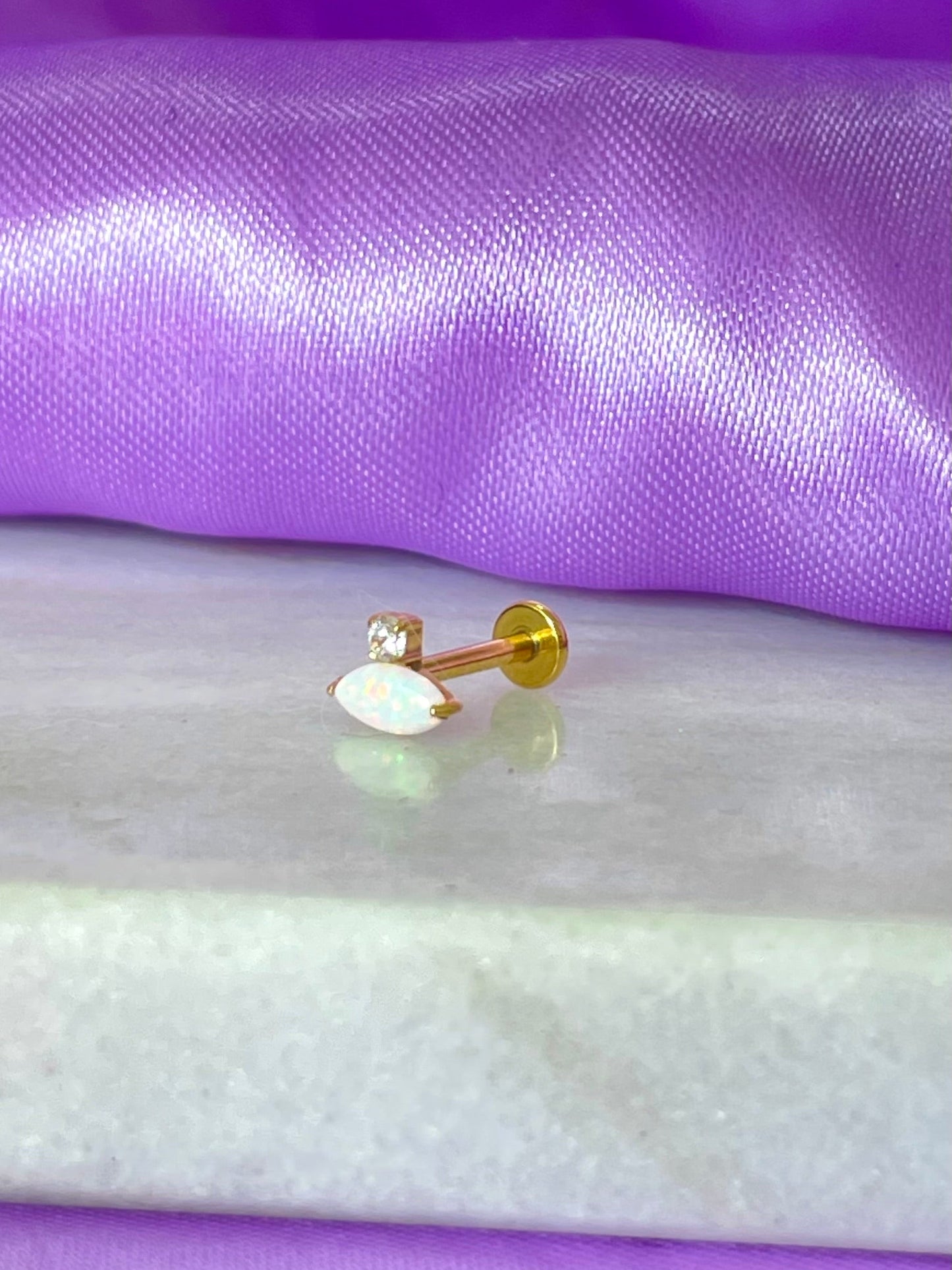 Ópalo con Brillo Mini Dorado Titanio Diseño