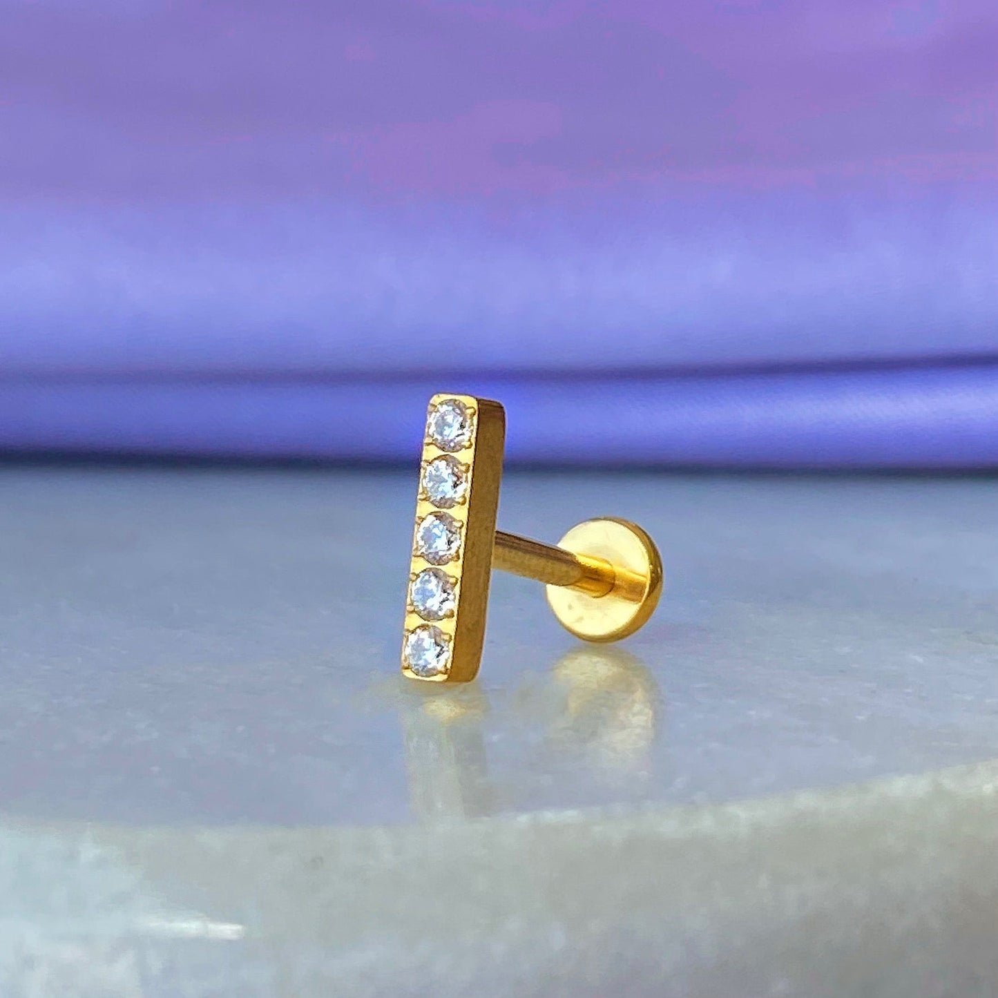 Barra Recta Brillosa Titanio Diseño