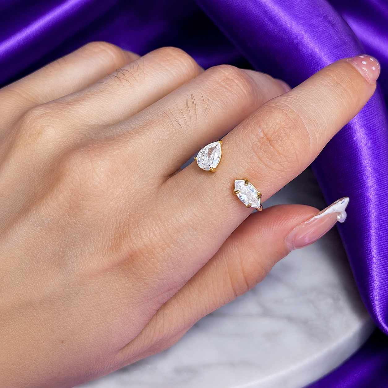 Anillo Redondo Oval Acero Inoxidable