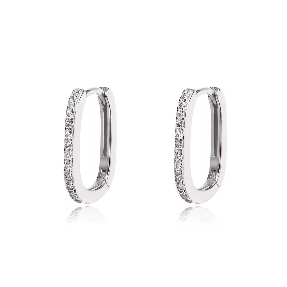 Hoop Rectangular Brillos Grande