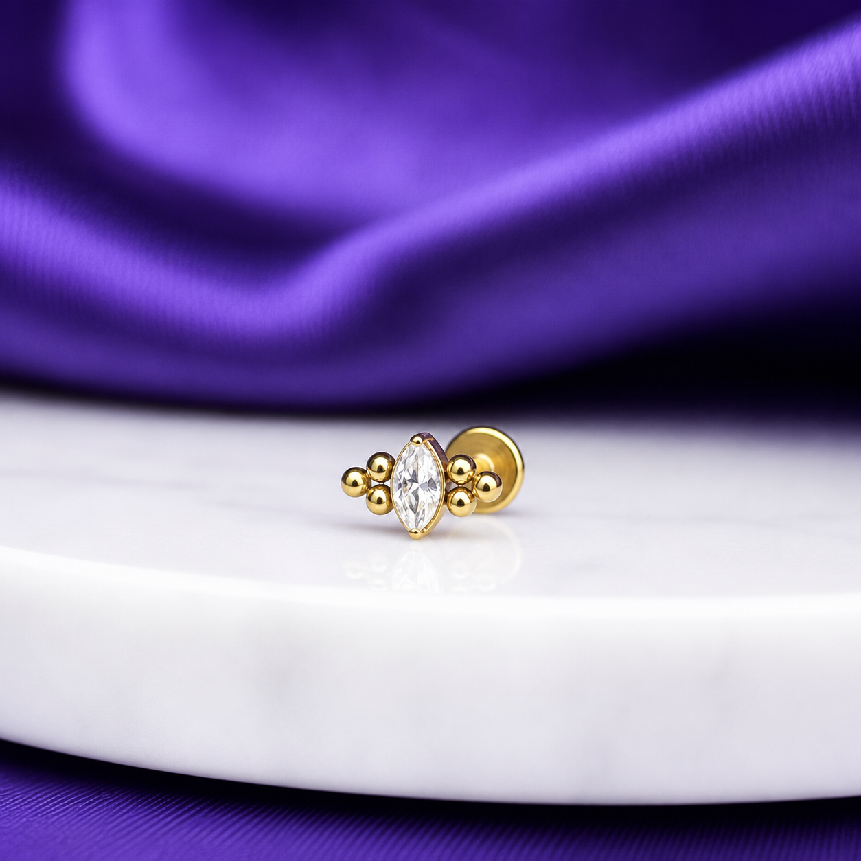 Rombo 3 Bolitas Dorado Titanio Diseño