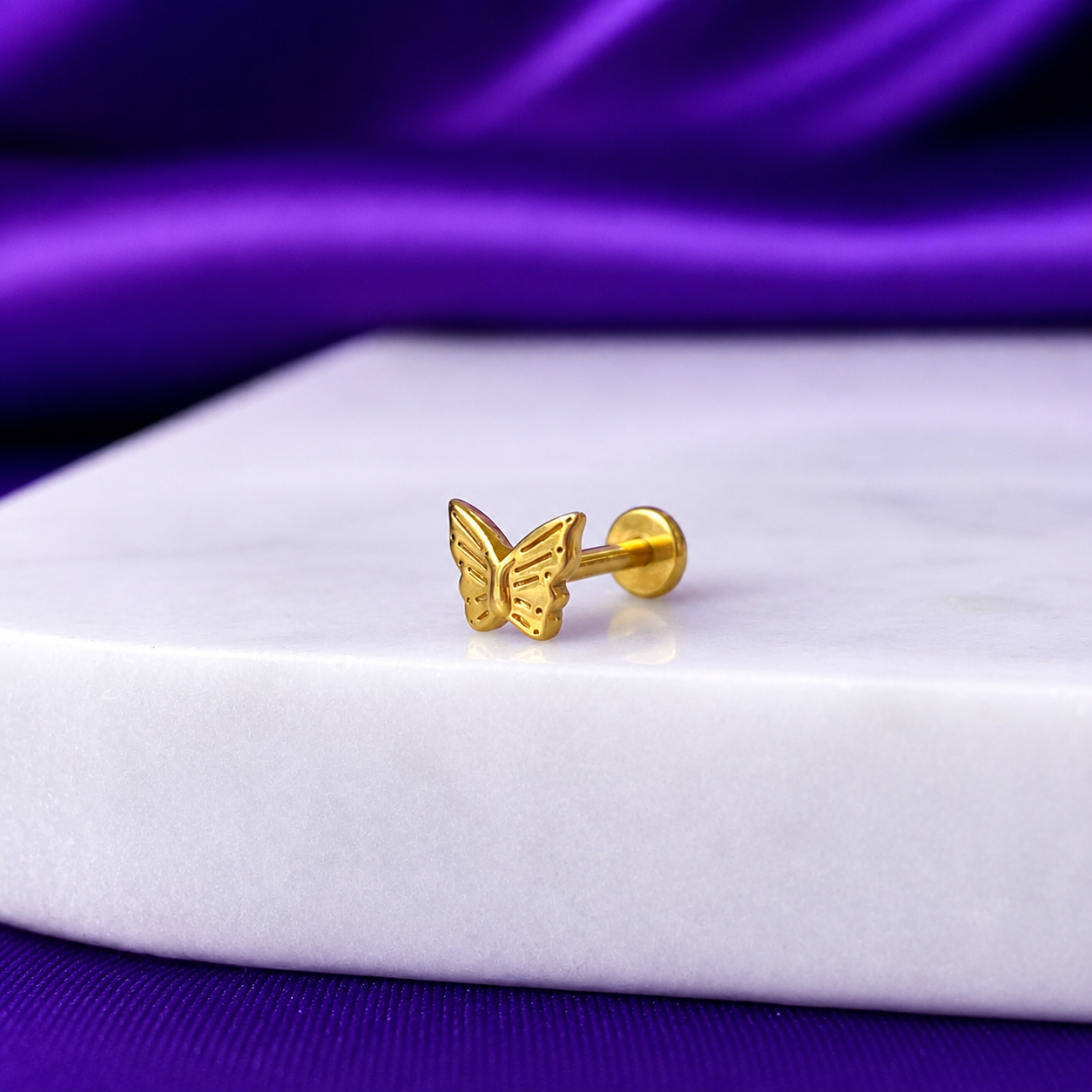 Mariposa Sólida Titanio Diseño