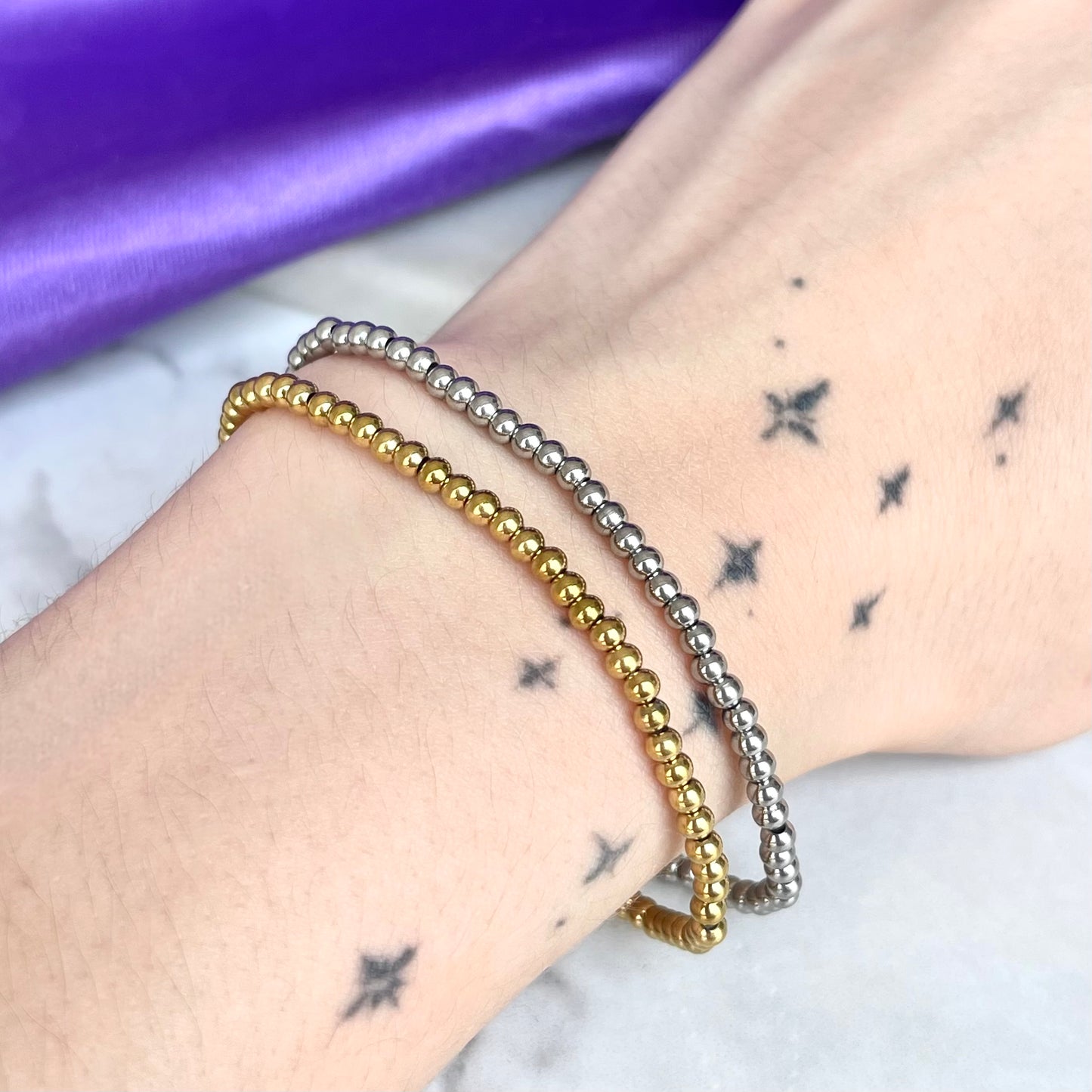 Pulsera Bolitas 3mm