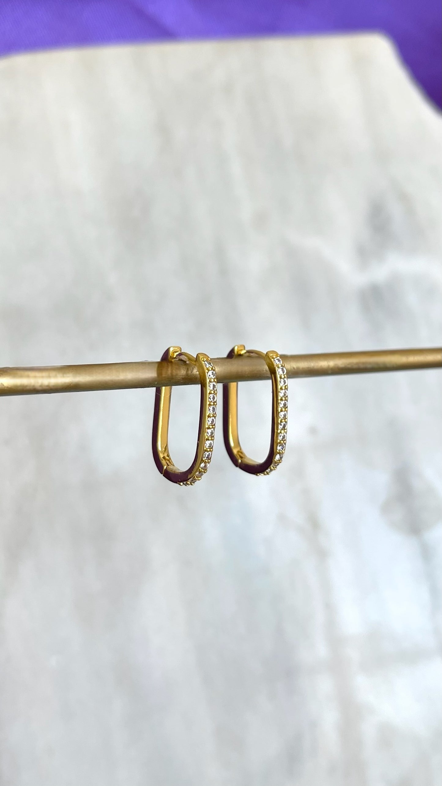 Hoop Rectangular Brillos Grande