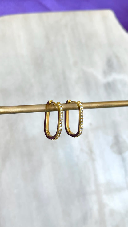 Hoop Rectangular Brillos Grande