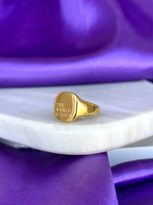 Anillo "THE WORLD IS YOURS"