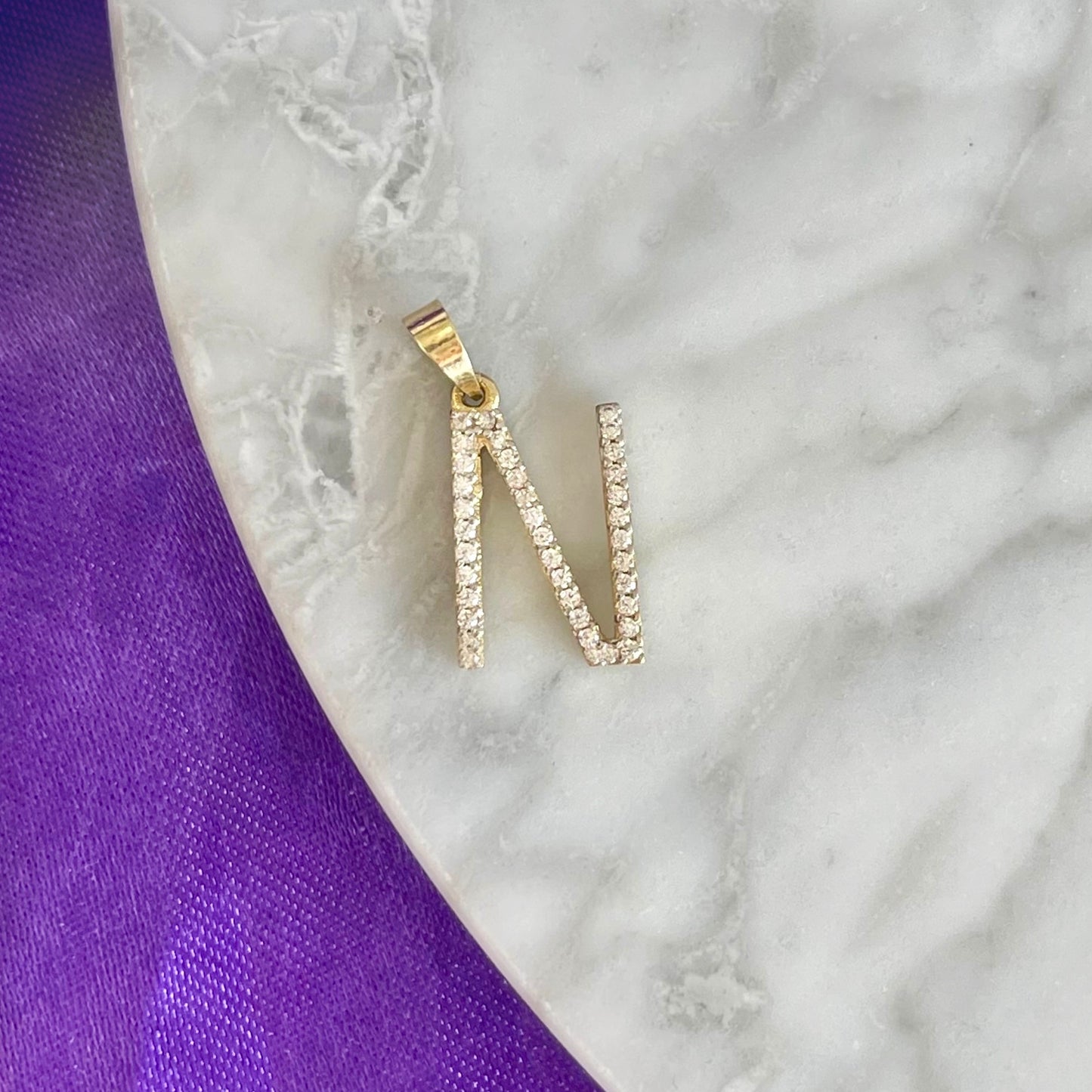 Dije Inicial "N" Gde Oro 10k