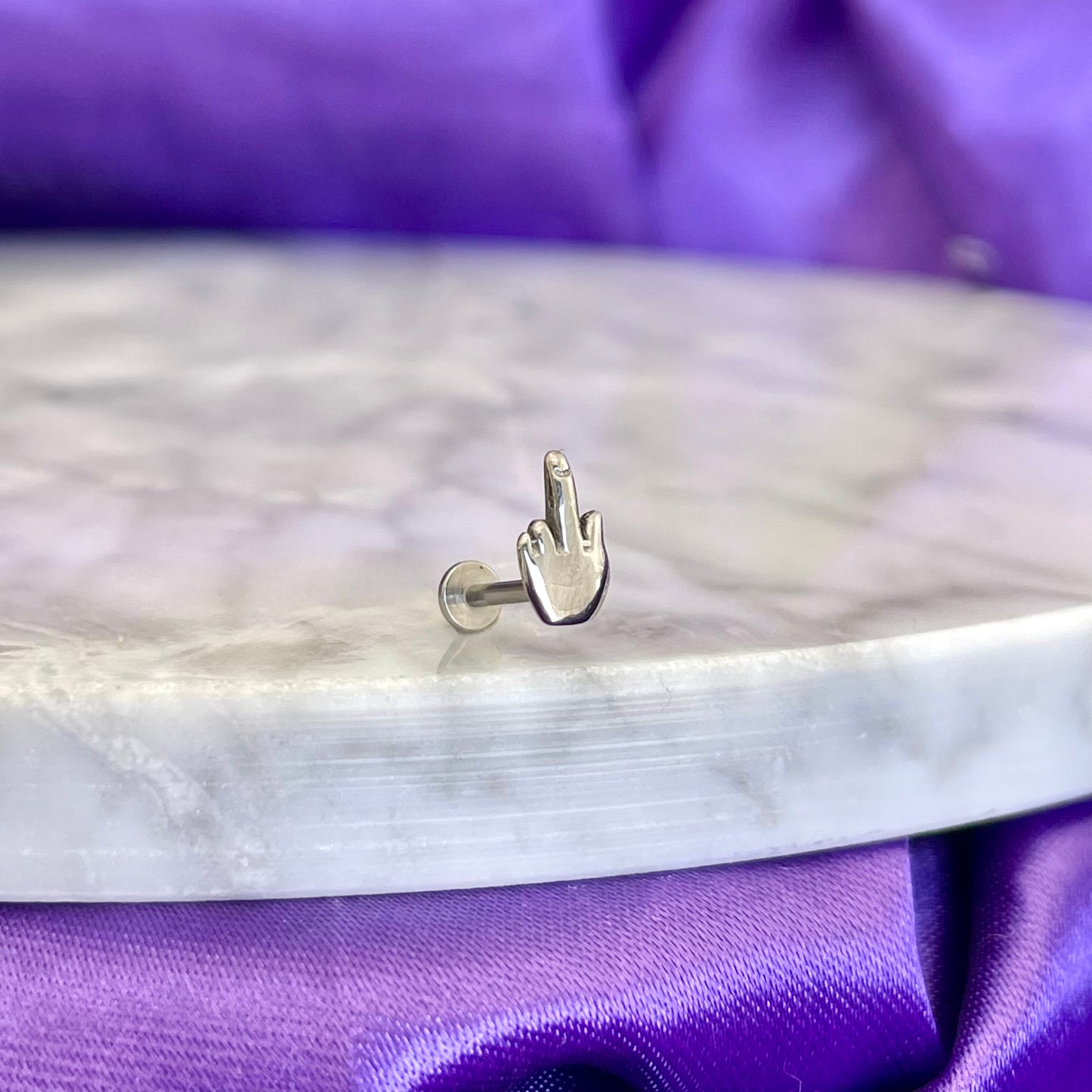 F*ck Off Acero Inoxidable Rodio