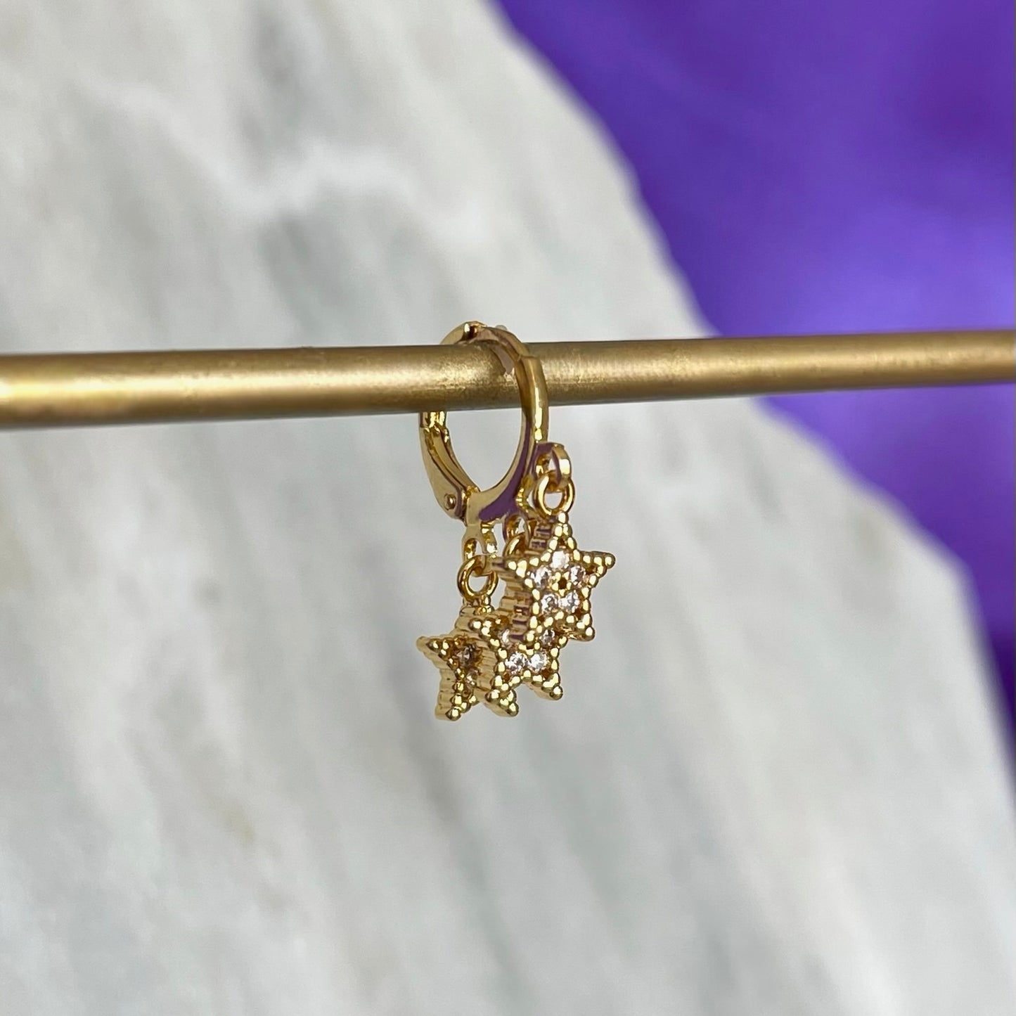 Hoop Brillos Triple Estrella