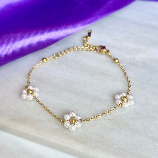 Pulsera Flor de Perla