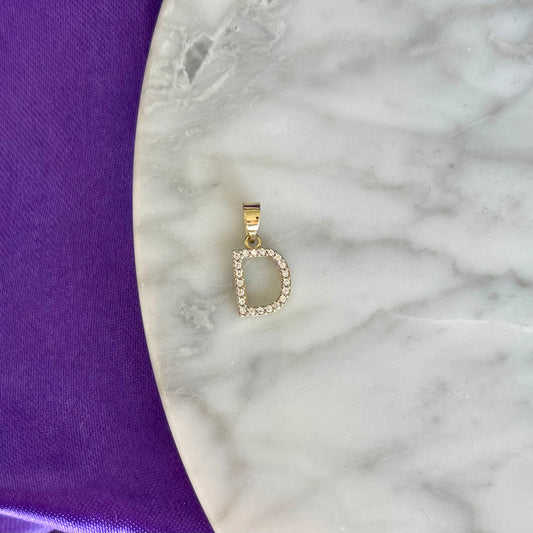 Dije Inicial "D" Med Oro 10k