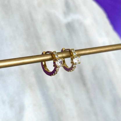 Hoop Brillos con Zirconia
