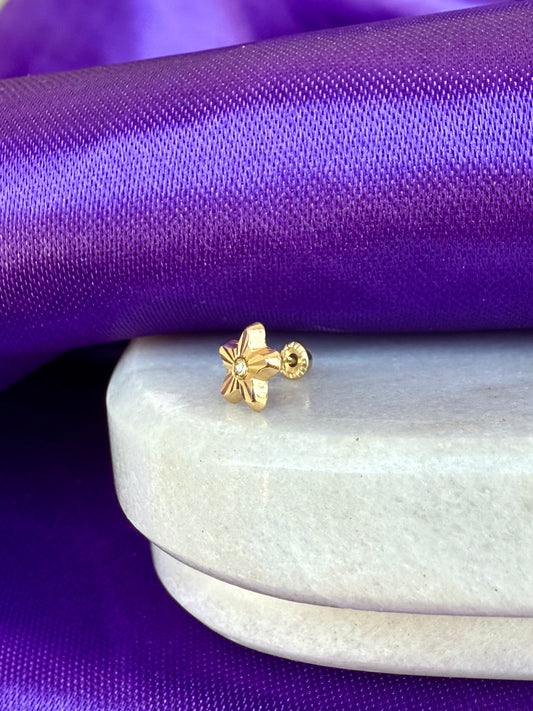 Flor Diseño Oro 10k