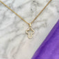 Dije Cruz Diseño Gótico Brillos Oro 10k