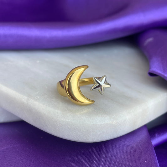 Anillo Luna y Estrella
