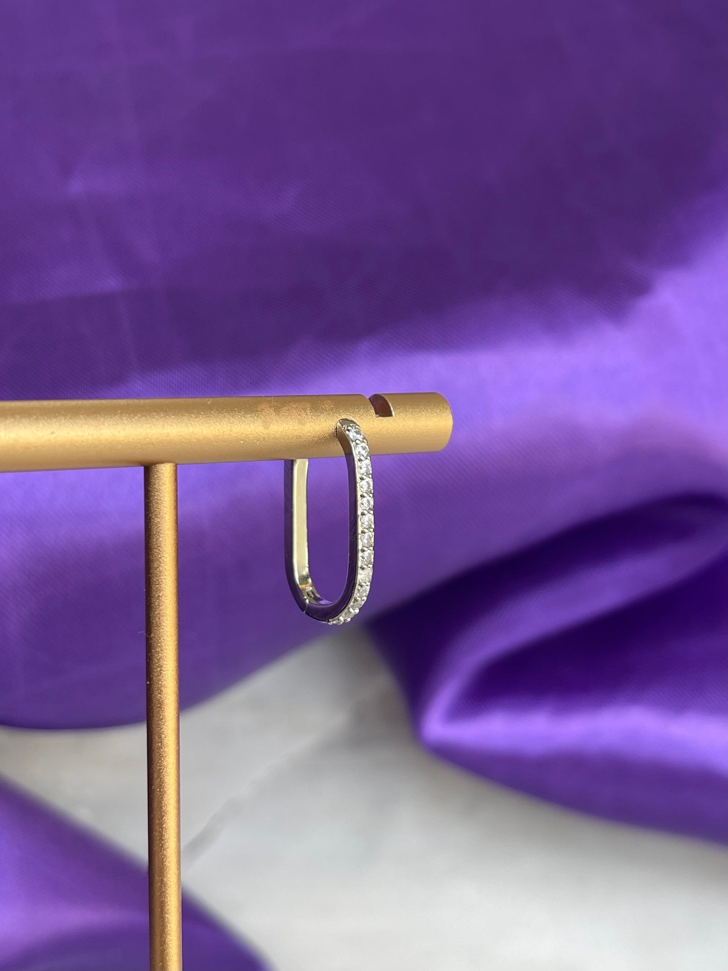 Hoop Rectangular Brillos Grande