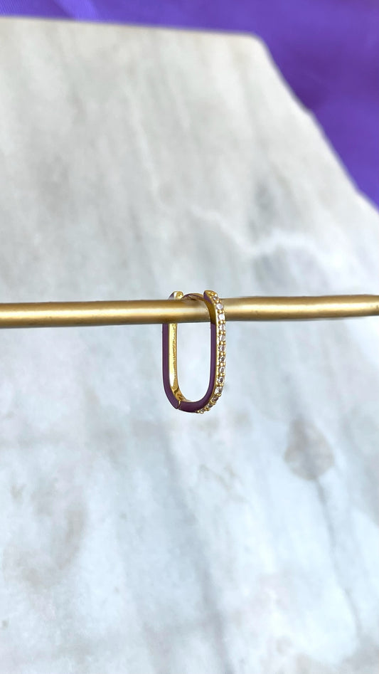 Hoop Rectangular Brillos Grande