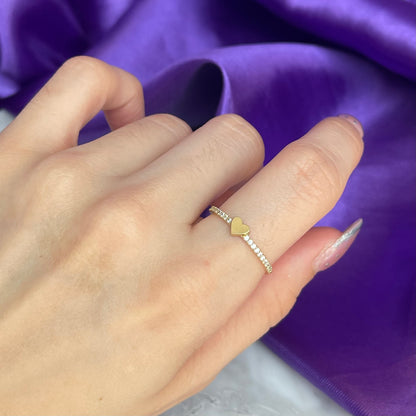 Anillo Corazón Oro 10k