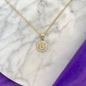 Dije Medalla con Brillos Inicial "D" Oro 10k