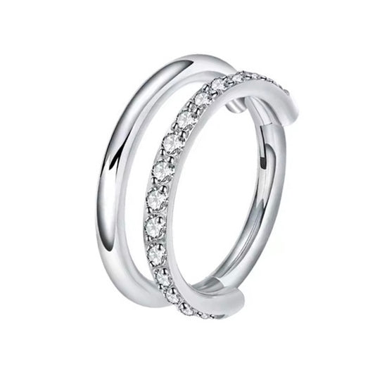 Clicker Dubai Doble Liso Plateado