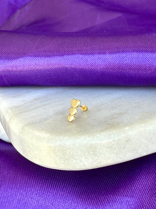 Triple Corazón Oro 10k
