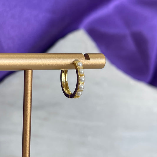 Hoop Mini Perlas 12 mm