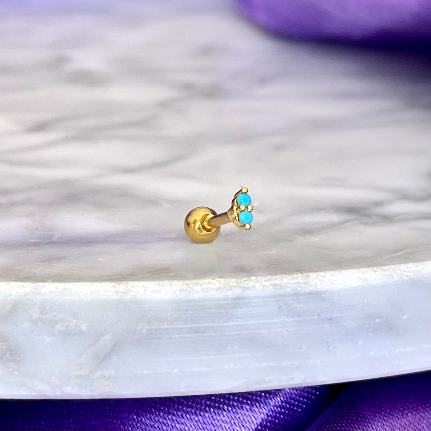 Doble Brillo Turquesa Acero Inoxidable