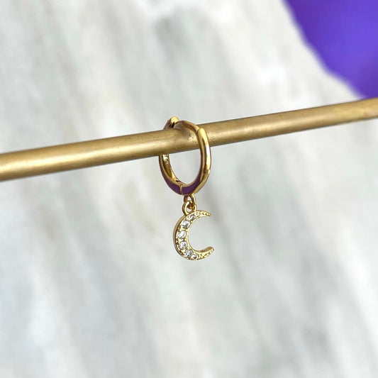 Hoop Luna con Brillos