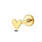 Corazón Fancy Dorado Acero Quirúrgico