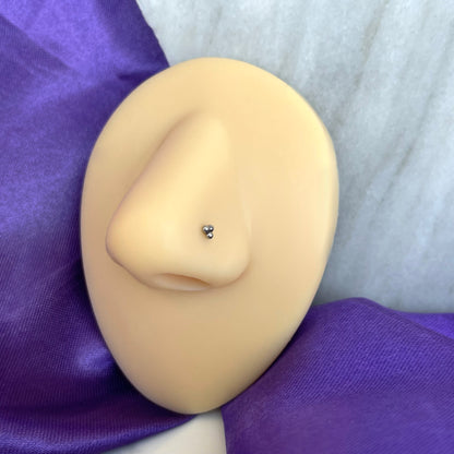 3 Bolitas Plateadas Nostril