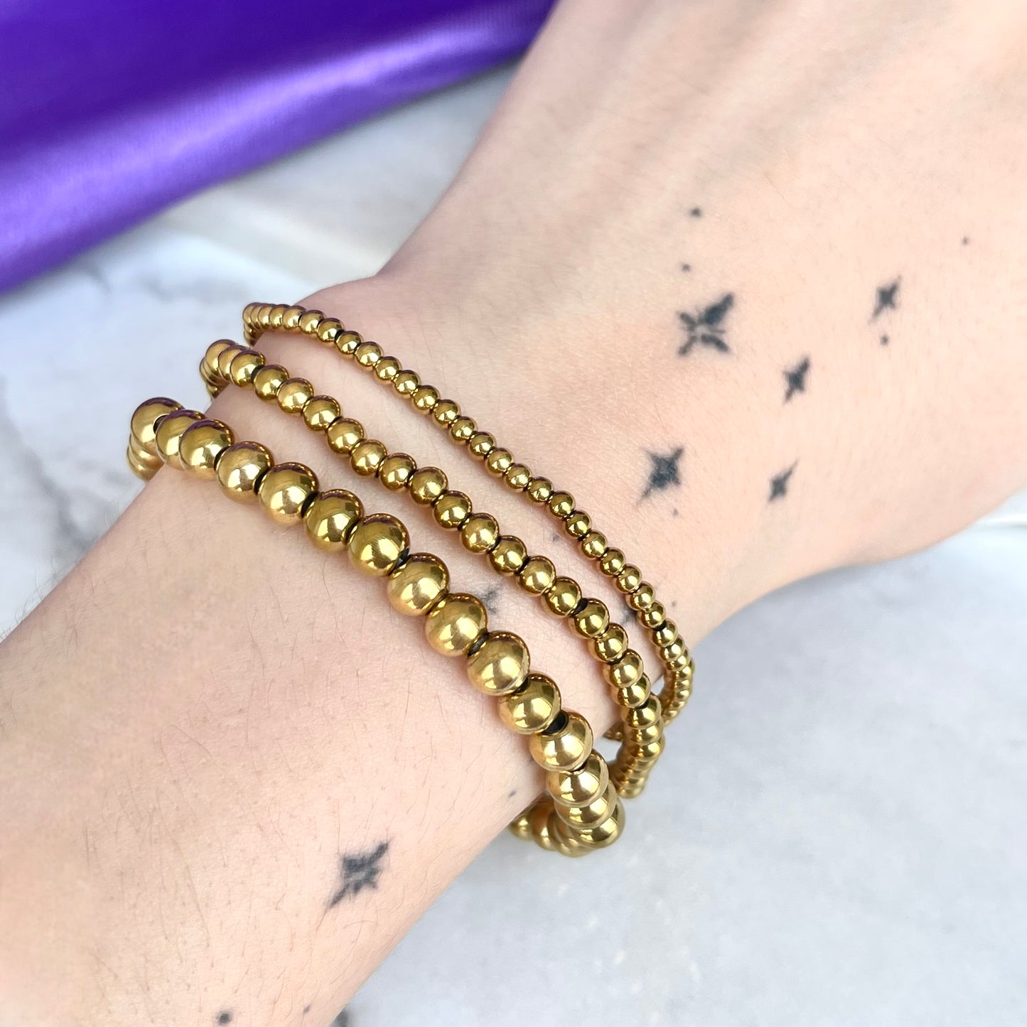 Pulsera Bolitas 6mm