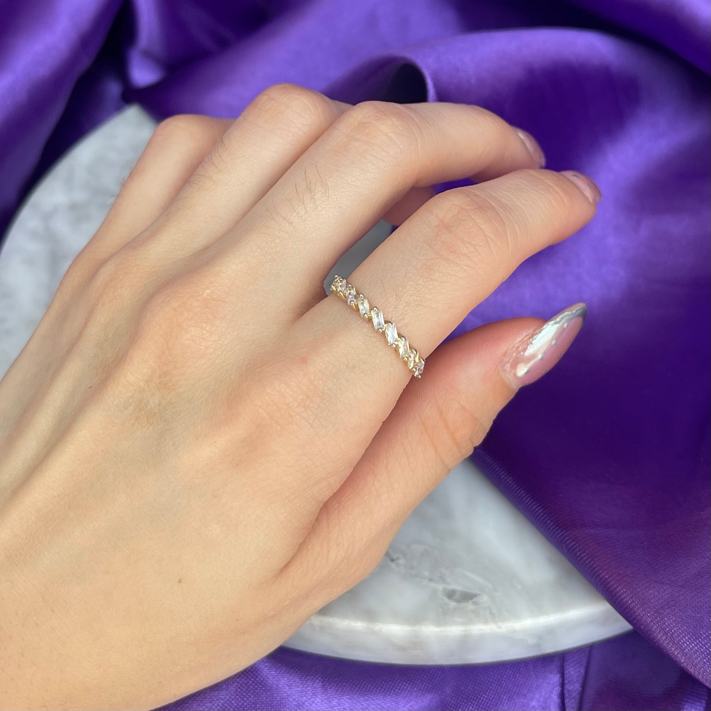 Anillo Rectángulos Oro 10k