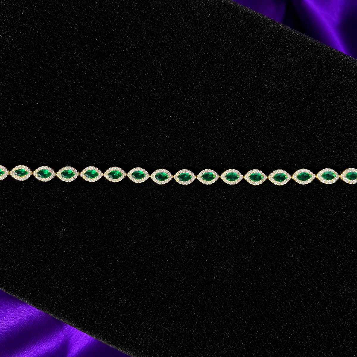 Pulsera Esmeralda Oro 10k