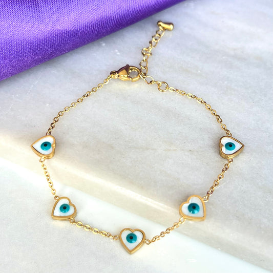 Pulsera Corazones Iris