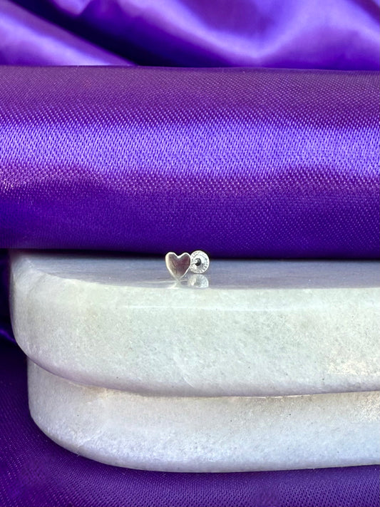 Corazón Fancy Silver Mini Oro 10k