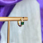 Hoop Brillos Cuadro Esmeralda