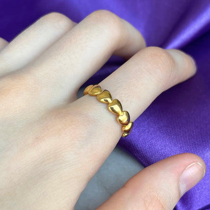 Anillo Heart Chain