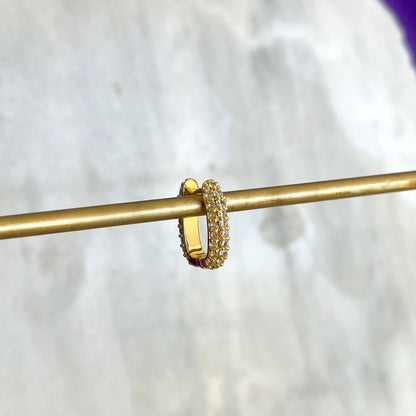 Hoop Rectangular con Brillos Chica