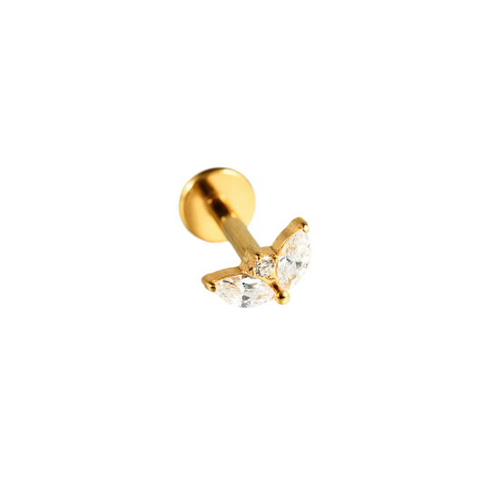2 Pétalos Mini Dorado Titanio Diseño